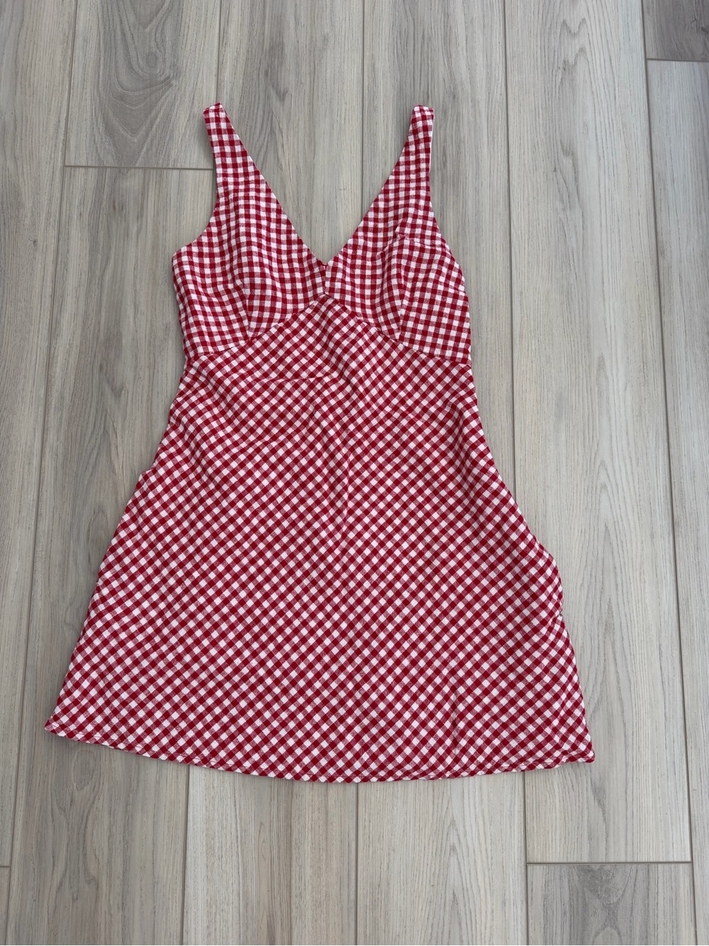 Abercrombie & Fitch Red White Gingham Dress Women’s Size Small
